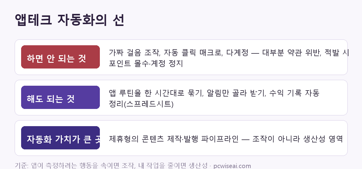 앱테크 자동화의 선 도해