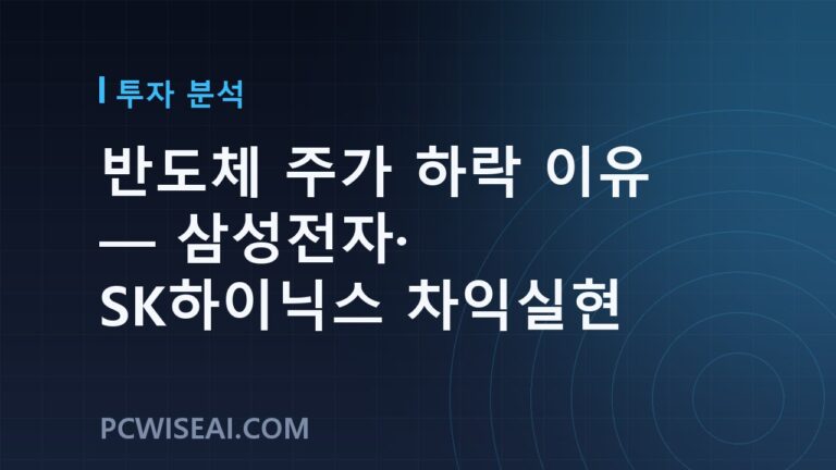 반도체 주가 하락 이유 — 삼성전자·SK하이닉스 차익실현