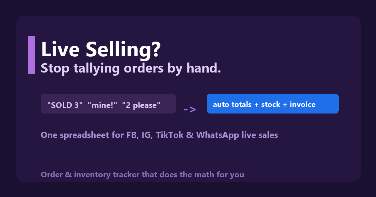 How to Total Up and Invoice Live Sale Buyers Fast